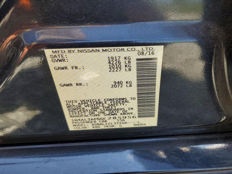 Продаж на аукціоні авто 2016 Nissan Altima, vin: 1N4AL3AP6GC285956, номер лоту: 62040416