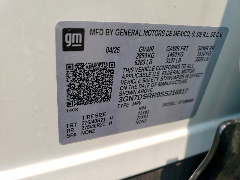 2025 Chevrolet Equinox მანქანა იყიდება აუქციონზე, vin: 3GN7DSRR9SS216917, აუქციონის ნომერი: 61303996