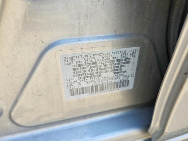 Продаж на аукціоні авто 2014 Nissan Sentra, vin: 3N1AB7AP4EY228196, номер лоту: 59274016