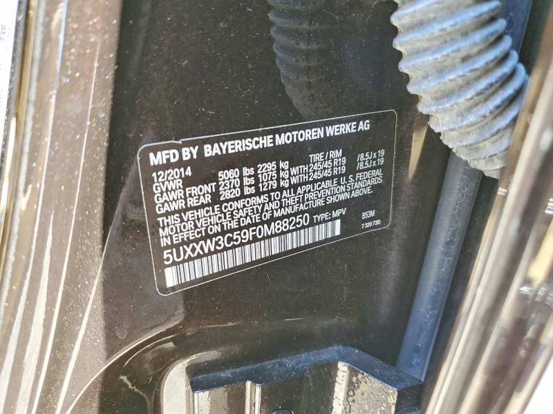 Aukcja sprzedaży 2015 Bmw X4, vin: 5UXXW3C59F0M88250, numer aukcji: 61845766