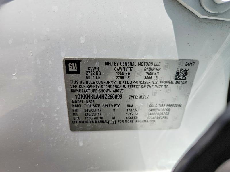 Продажа на аукционе авто 2017 Gmc Acadia, vin: 1GKKNKLA4HZ286098, номер лота: 61606756