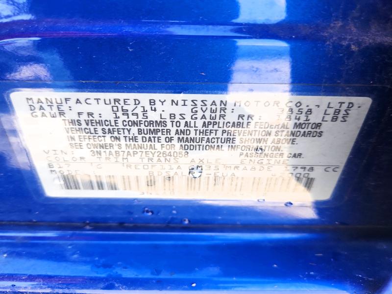 Aukcja sprzedaży 2014 Nissan Sentra, vin: 3N1AB7AP7EY264058, numer aukcji: 61083116