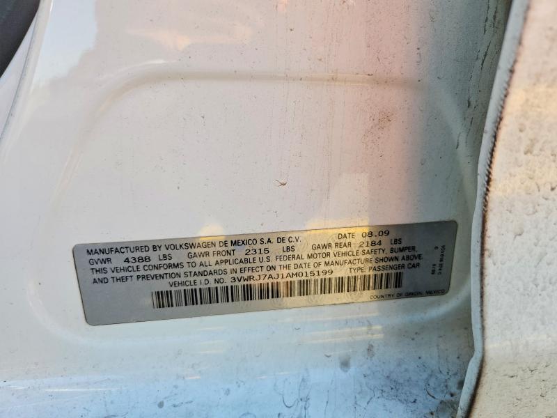 Продаж на аукціоні авто 2010 Volkswagen Jetta, vin: 3VWRJ7AJ1AM015199, номер лоту: 62844726