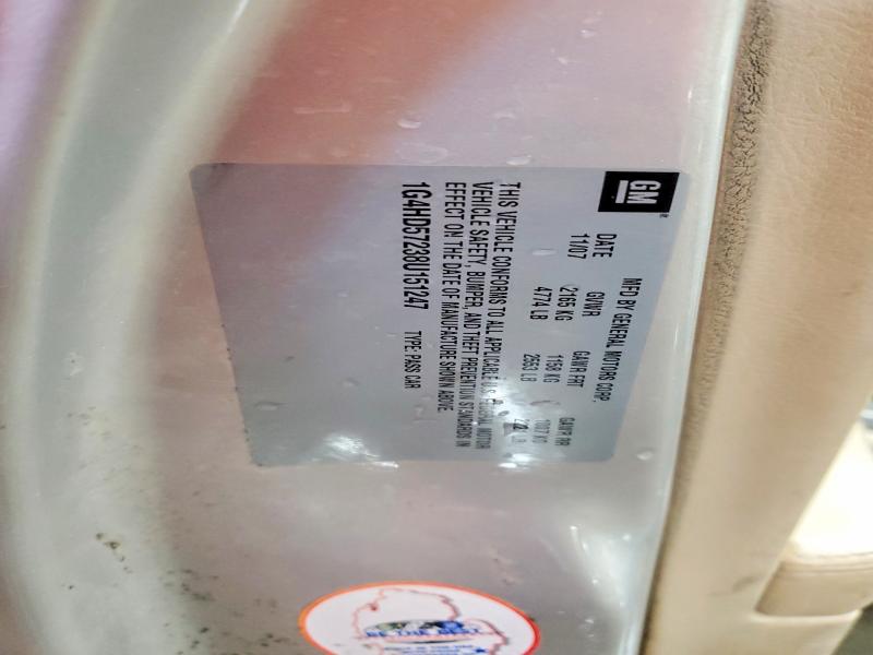 2008 Buick Lucerne მანქანა იყიდება აუქციონზე, vin: 1G4HD57238U151247, აუქციონის ნომერი: 60043026