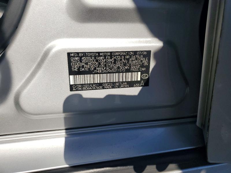 Auction sale of the 2006 Lexus Is, vin: JTHBE262965011572, lot number: 63243136