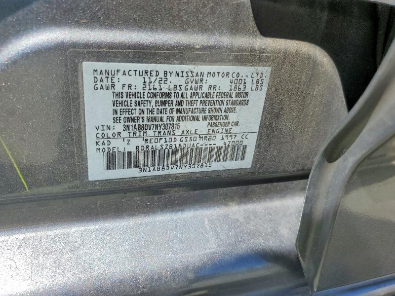 Продаж на аукціоні авто 2022 Nissan Sentra, vin: 3N1AB8DV7NY307815, номер лоту: 59742216