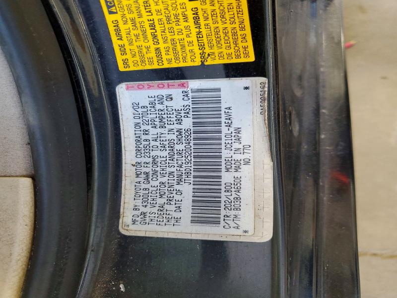 Aukcja sprzedaży 2002 Lexus Is 300, vin: JTHBD192520048926, numer aukcji: 61643876
