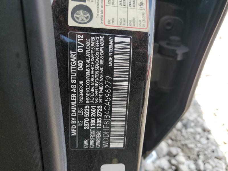 Aukcja sprzedaży 2012 Mercedes-benz E, vin: WDDHF8JB4CA596279, numer aukcji: 62154456