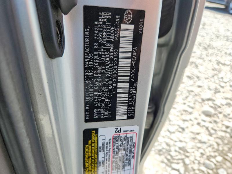 2006 Toyota Camry მანქანა იყიდება აუქციონზე, vin: 4T1BE30K86U133163, აუქციონის ნომერი: 61756346