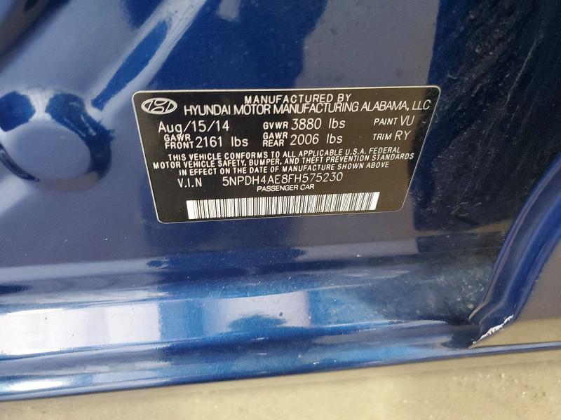 Aukcja sprzedaży 2015 Hyundai Elantra, vin: 5NPDH4AE8FH575230, numer aukcji: 58909666