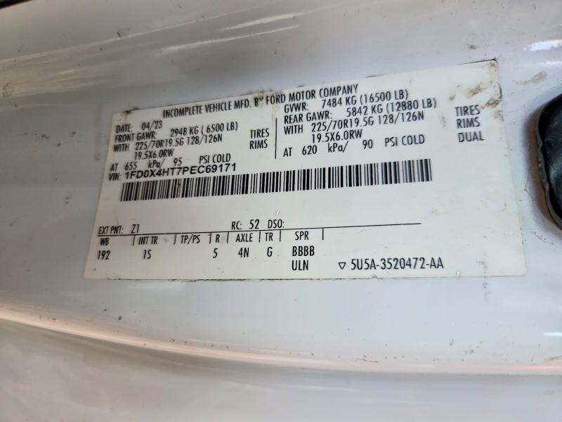 70614366 :رقم المزاد ، 1FD0X4HT7PEC69171 vin ، 2023 Ford F450 مزاد بيع