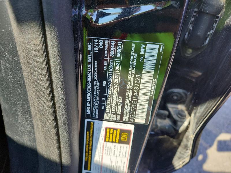 Aukcja sprzedaży 2015 Mercedes-benz Gl, vin: 4JGDF7EE1FA489228, numer aukcji: 60650586