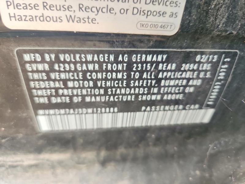 Продажа на аукционе авто 2013 Volkswagen Golf, vin: WVWDM7AJ3DW128886, номер лота: 61750526