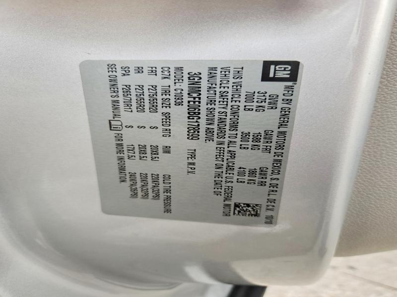60741226 :رقم المزاد ، 3GNMCFE06BG178599 vin ، 2011 Chevrolet Avalanche مزاد بيع