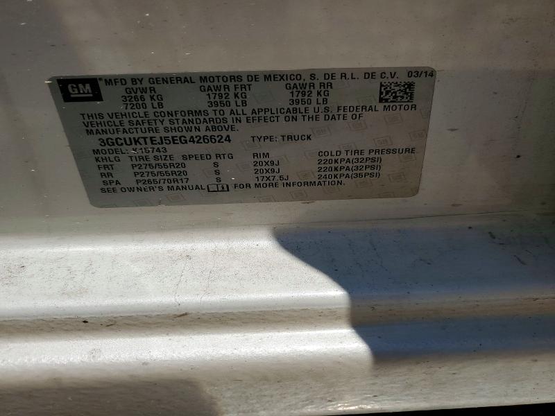 Auction sale of the 2014 Chevrolet Silverado, vin: 3GCUKTEJ5EG426624, lot number: 58827496