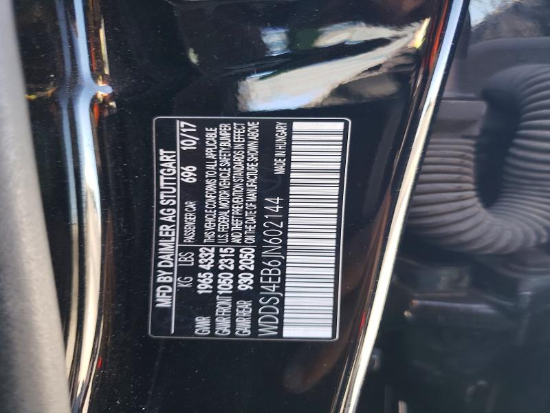59392966 :رقم المزاد ، WDDSJ4EB6JN602144 vin ، 2018 Mercedes-benz Cla مزاد بيع