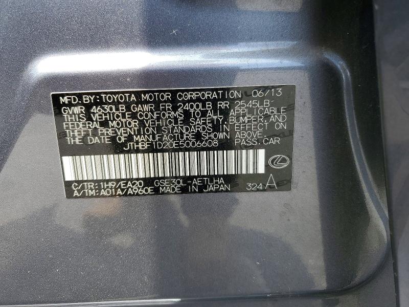 Продаж на аукціоні авто 2014 Lexus Is, vin: JTHBF1D20E5006608, номер лоту: 59288756