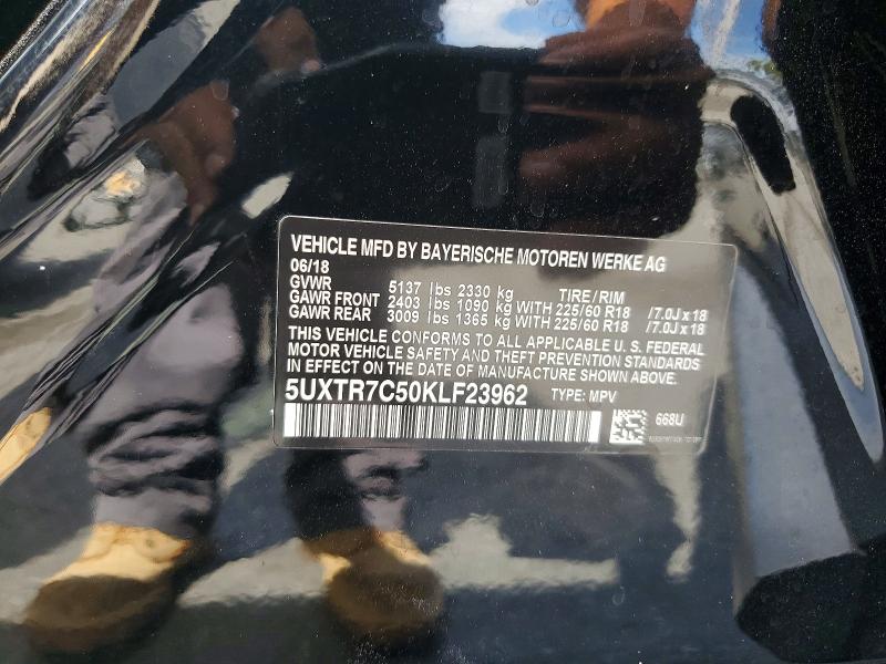 61973736 :رقم المزاد ، 5UXTR7C50KLF23962 vin ، 2019 Bmw X3 مزاد بيع