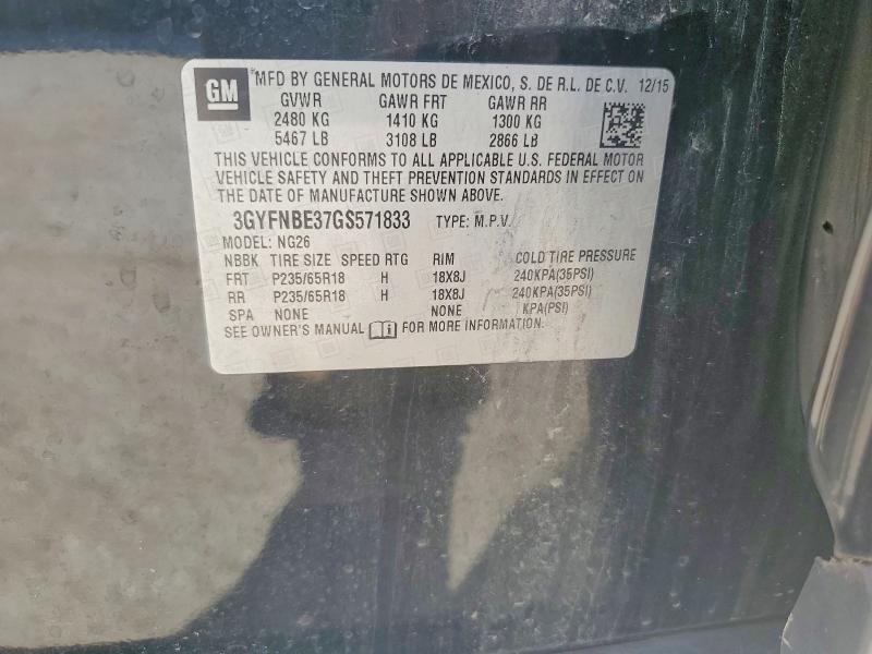 Продаж на аукціоні авто 2016 Cadillac Srx, vin: 3GYFNBE37GS571833, номер лоту: 61122606