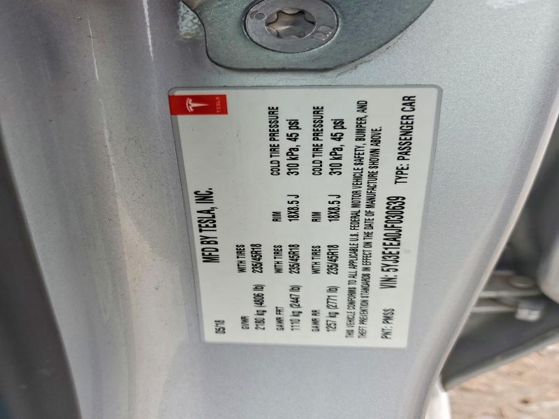 Продажа на аукционе авто 2018 Tesla Model 3, vin: 5YJ3E1EA0JF030639, номер лота: 60625006