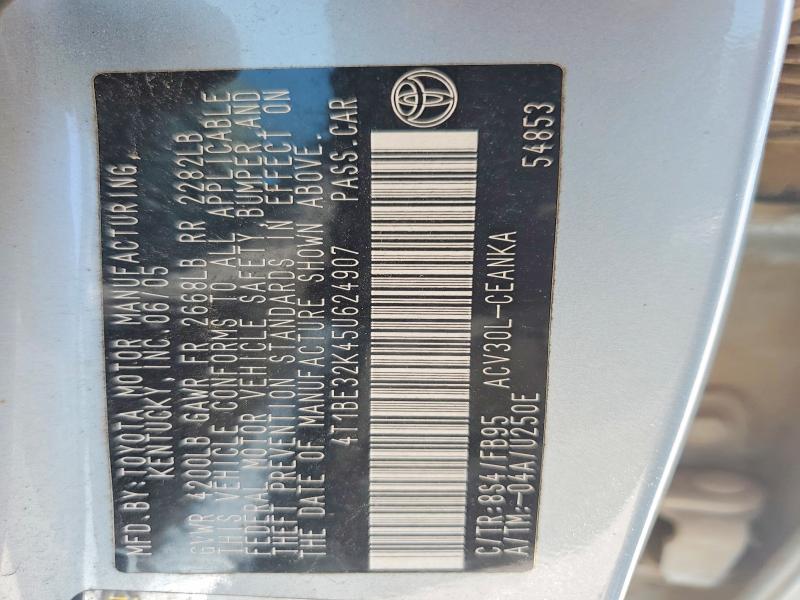 Продажа на аукционе авто 2005 Toyota Camry, vin: 4T1BE32K45U624907, номер лота: 63108256