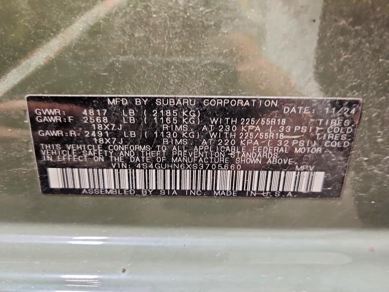 61212626 :رقم المزاد ، 4S4GUHN6XS3705660 vin ، 2025 Subaru Crosstrek مزاد بيع