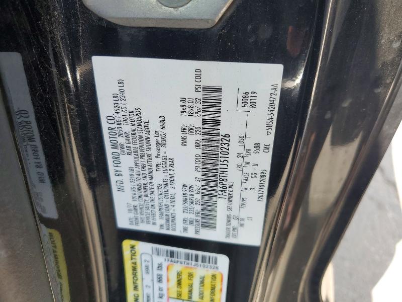 59360406 :رقم المزاد ، 1FA6P8TH1J5102326 vin ، 2018 Ford Mustang مزاد بيع