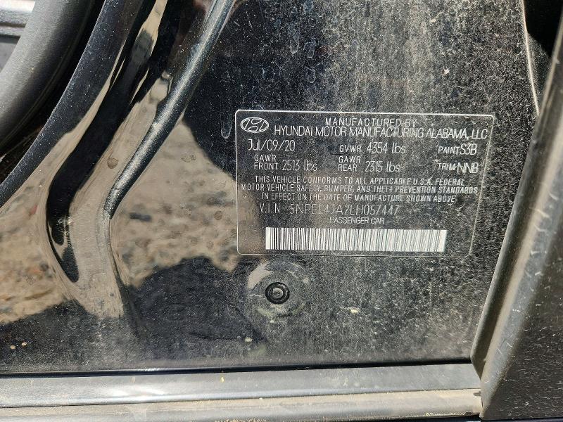 59649196 :رقم المزاد ، 5NPEL4JA2LH057447 vin ، 2020 Hyundai Sonata مزاد بيع