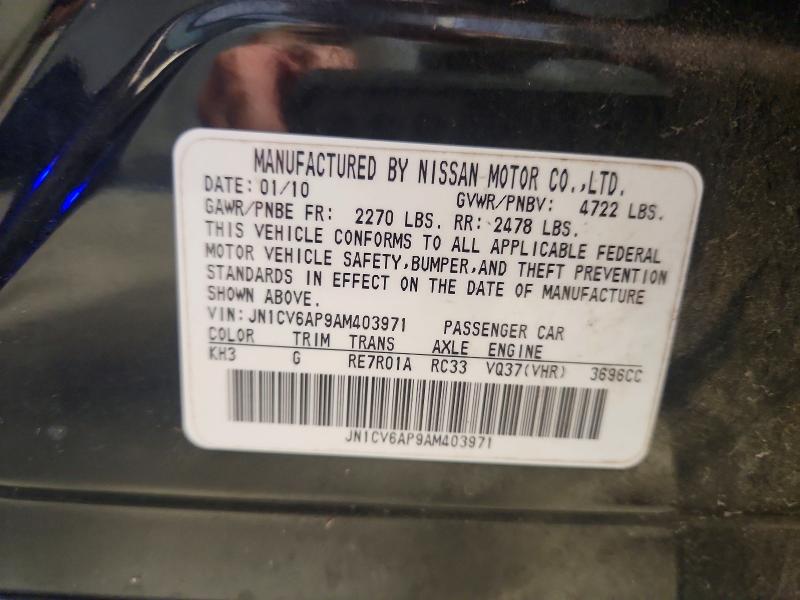 61719226 :رقم المزاد ، JN1CV6AP9AM403971 vin ، 2010 Infiniti G37 Sedan مزاد بيع