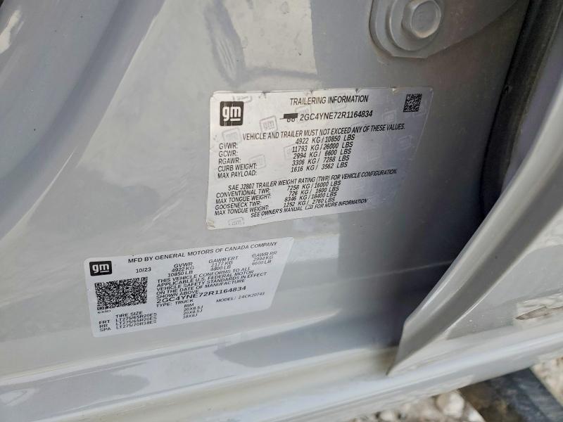 61874546 :رقم المزاد ، 2GC4YNE72R1164834 vin ، 2024 Chevrolet Silverado مزاد بيع