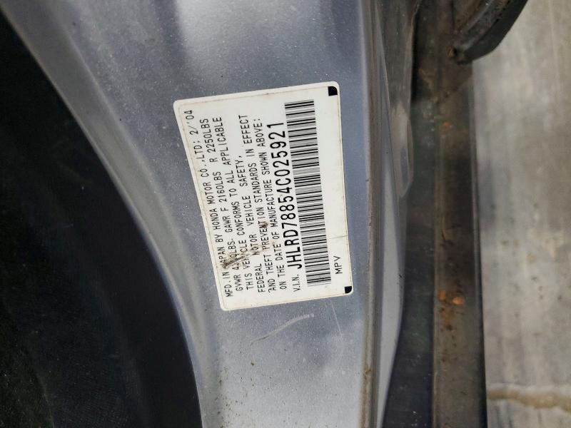 Aukcja sprzedaży 2004 Honda Cr-v, vin: JHLRD78854C025921, numer aukcji: 61779936