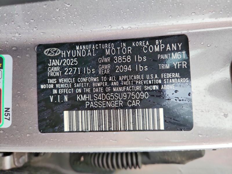 Продаж на аукціоні авто 2025 Hyundai Elantra, vin: KMHLS4DG5SU975090, номер лоту: 63235266