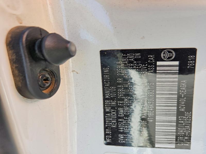 2009 Toyota Camry მანქანა იყიდება აუქციონზე, vin: 4T1BE46K59U892175, აუქციონის ნომერი: 60899996