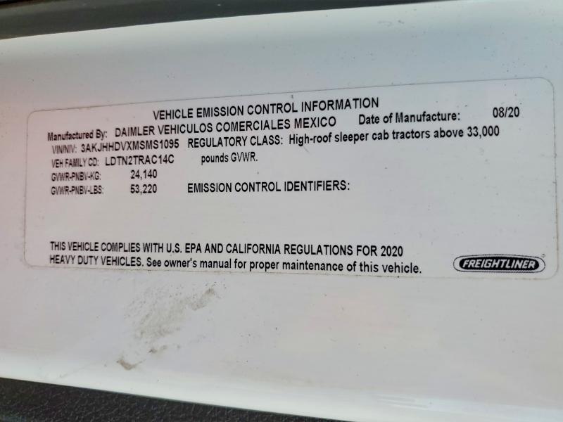 Продажа на аукционе авто 2021 Freightliner Cascadia 126, vin: 3AKJHHDVXMSMS1095, номер лота: 61561696