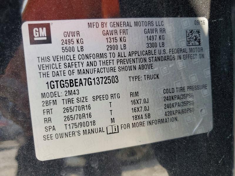 2016 Gmc Canyon მანქანა იყიდება აუქციონზე, vin: 1GTG5BEA7G1372503, აუქციონის ნომერი: 59653516