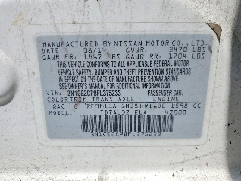 Aukcja sprzedaży 2015 Nissan Versa Note, vin: 3N1CE2CP8FL375233, numer aukcji: 60159266