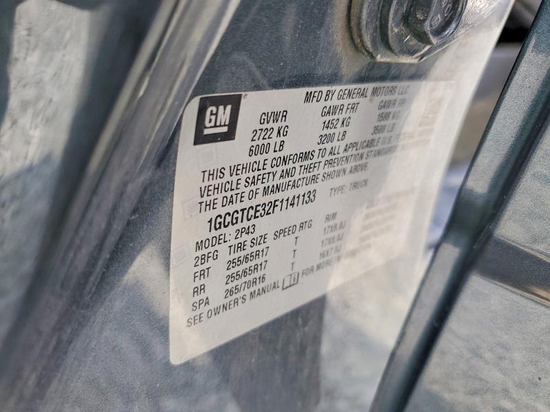 2015 Chevrolet Colorado მანქანა იყიდება აუქციონზე, vin: 1GCGTCE32F1141133, აუქციონის ნომერი: 62060146