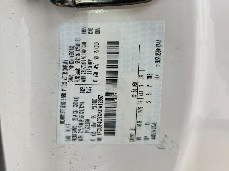 Aukcja sprzedaży 2019 Ford F450, vin: 1FDUF4GYXKDA12957, numer aukcji: 60884666
