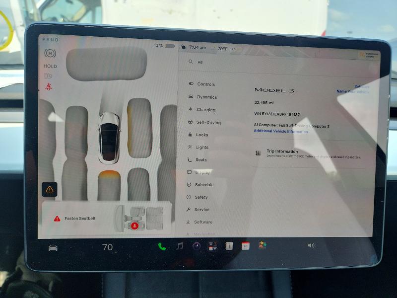 Продажа на аукционе авто 2023 Tesla Model 3, vin: 5YJ3E1EA8PF494187, номер лота: 61478146