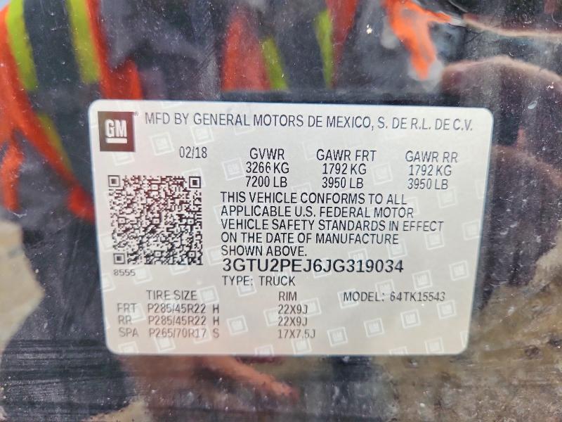 Продажа на аукционе авто 2018 Gmc Sierra, vin: 3GTU2PEJ6JG319034, номер лота: 60712776