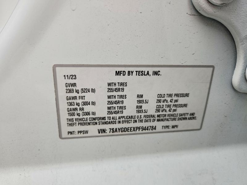 Aukcja sprzedaży 2023 Tesla Model Y, vin: 7SAYGDEEXPF944784, numer aukcji: 61010906
