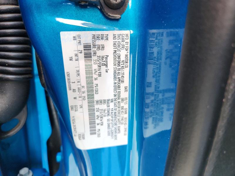 Продажа на аукционе авто 2015 Ford Focus, vin: 1FADP3F27FL226931, номер лота: 61091136