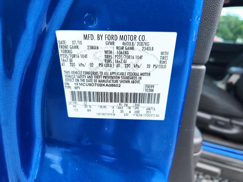 2011 Ford Escape მანქანა იყიდება აუქციონზე, vin: 1FMCU9D70BKA08602, აუქციონის ნომერი: 61039096