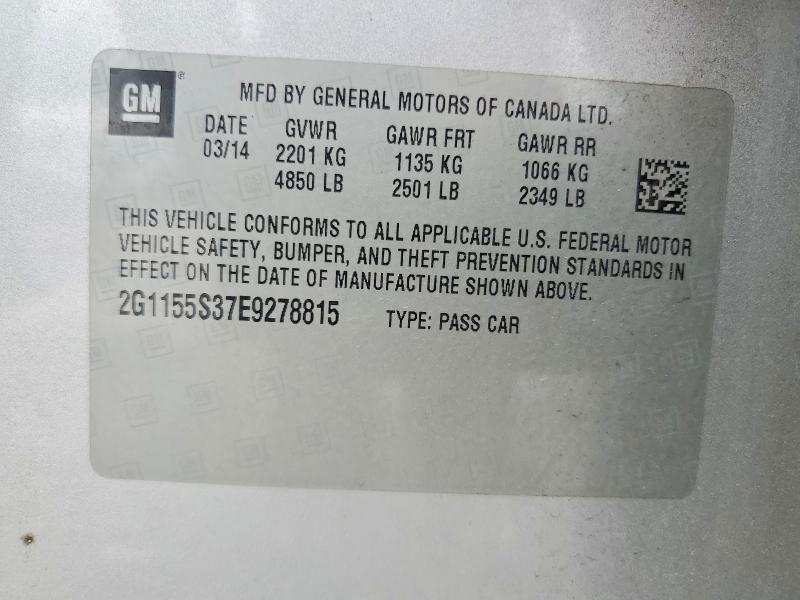 Aukcja sprzedaży 2014 Chevrolet Impala, vin: 2G1155S37E9278815, numer aukcji: 60119156