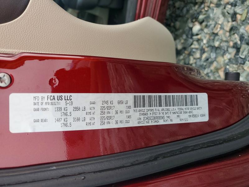 Aukcja sprzedaży 2019 Dodge Grand Caravan, vin: 2C4RDGCG9KR692345, numer aukcji: 61956616