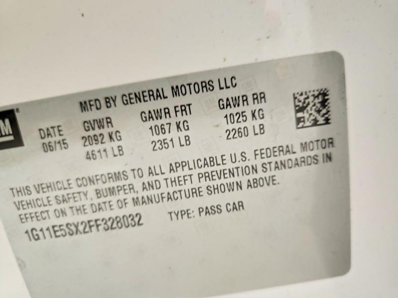 58573516 :رقم المزاد ، 1G11E5SX2FF328032 vin ، 2015 Chevrolet Malibu مزاد بيع