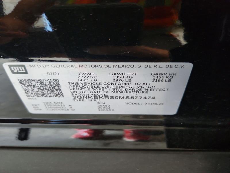 59893396 :رقم المزاد ، 3GNKBKRS0MS577474 vin ، 2021 Chevrolet Blazer مزاد بيع