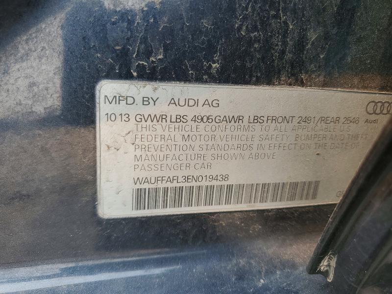 60830456 :رقم المزاد ، WAUFFAFL3EN019438 vin ، 2014 Audi A4 مزاد بيع