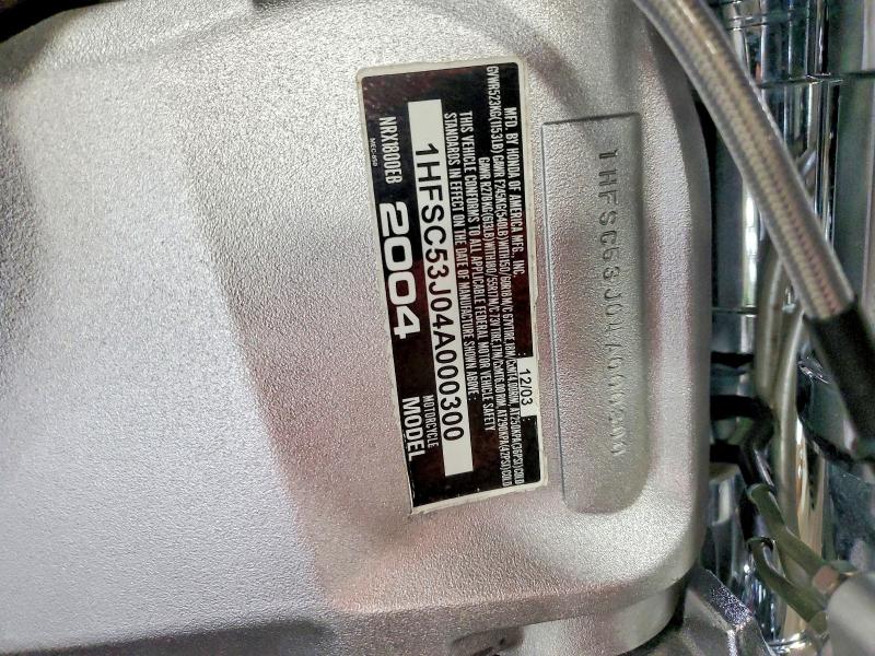 2004 Honda Nrx1800 მანქანა იყიდება აუქციონზე, vin: 1HFSC53J04A000300, აუქციონის ნომერი: 85634905