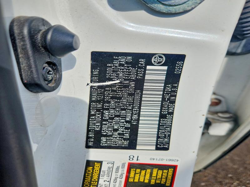 Aukcja sprzedaży 2013 Toyota Avalon, vin: 4T1BK1EB4DU008034, numer aukcji: 59922576